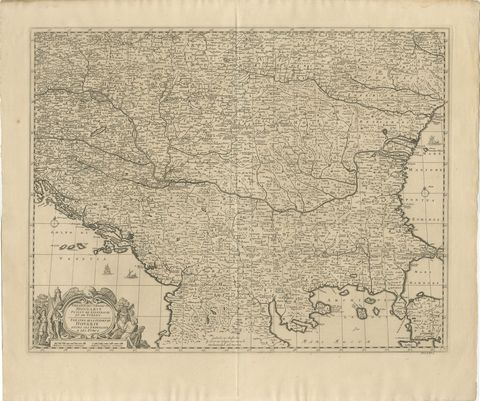 Large Map of the Habsburg–Ottoman War, Hungary & Balkans, 1729