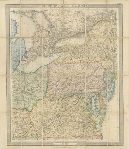 American Civil War “Seat of War” Map, Published Just After Bull Run, 1861